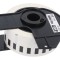 Bandă de folie albă 29mm x 15,24m cu text negru