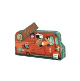 Cumpara ieftin Puzzle Djeco - Masina de pompieri, 16 piese