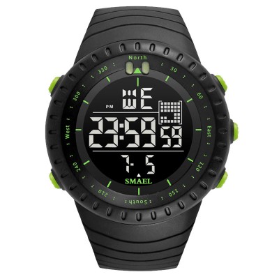 Ceas barbatesc de mana Smael Sport Digital Alarma Cronometru Negru Verde foto