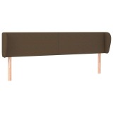 Cumpara ieftin Tablie de pat cu aripioare maro inchis 163x23x78/88 cm textil