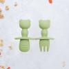Set Tacamuri Silicon Bebe Appekids The Little Bear Bubble Beige +6 luni, Fara BPA, Antrenament Diversificare