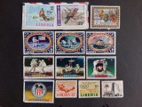 Lot filatelic Explorarea Spațiului, Jocuri Olimpice &amp; Faună / Liberia - A583