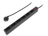 Prelungitor 6 Prize 250VAC 15A Negru