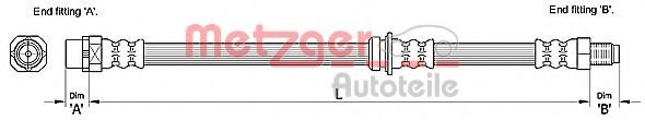 Conducta / cablu frana BMW X3 (E83) (2004 - 2011) METZGER 4110269