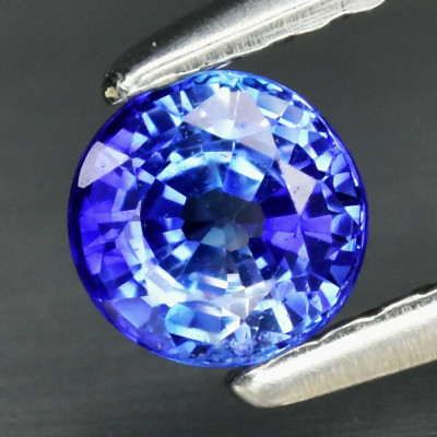 ~SAFIR NATURAL albastru SUPERB 4,25 mm. 0,47 ct. Certificat de Autenticitate ! ! foto