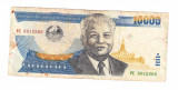 Bancnota Laos 10000 kip 2003, circulata, stare buna