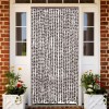Gossi perdea pentru insecte, maro si alb, 90 x 220 cm, chenille
