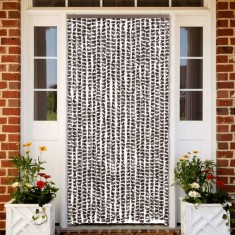 Gossi perdea pentru insecte, maro si alb, 90 x 220 cm, chenille