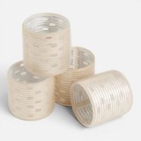 Bigudiuri cu velcro, Set 4 buc, Bej, 6 cm, CMCLASS