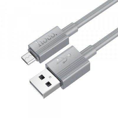 Cablu Date si Incarcare USB-A - microUSB HOCO X107, 18W, 1m, Gri foto