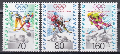 Liechtenstein 1991 - Jocurile Olimpice - Albertville, MNH foto