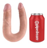 King Cock-Dildo Dublu de Penetrare 13.9 cm Natural-Waterproof