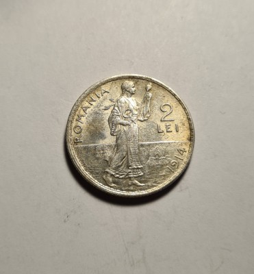 2 lei 1914 UNC foto