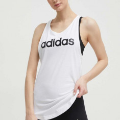 adidas Top din bumbac GL0567 culoarea alb GL0567