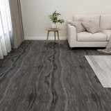 VidaXL Plăci de pardoseală autoadezive 55 buc. gri &icirc;nchis PVC 5,11 m&sup2;