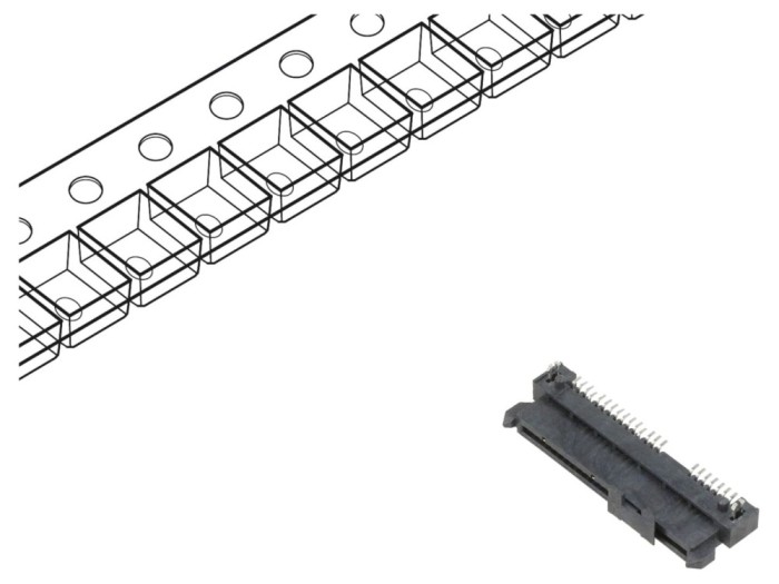 Conector SATA Mamă 22 PIN