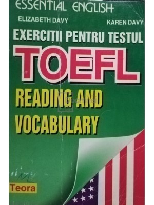 Elizabeth Davy - Exercitii pentru testul TOEFL (editia 1998) foto