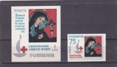 Spania/Romania, Exil romanesc-Crucea Rosie ,centenar-serie si bloc,1963, MNH