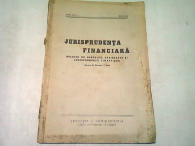 JURISPRUDENTA FINANCIARA NR.1/IULIE 1937 foto