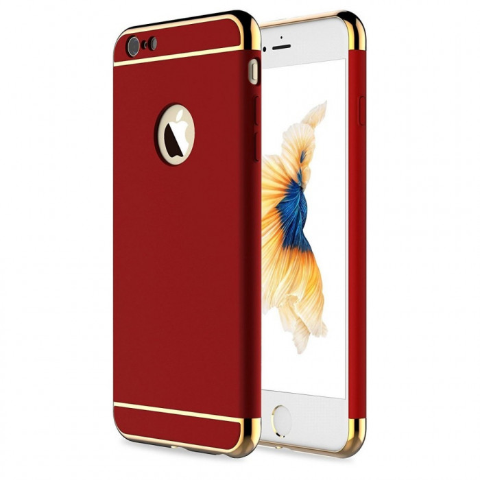 Husa Apple iPhone 8, Elegance Luxury 3in1 Rosu