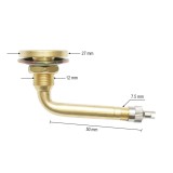 Valva roata camion tubeless din alama, 90&deg;, 50 mm, model DCV202