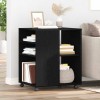 VidaXL Dulap de depozitare cu roata Stejar negru 60 x 53 x 72.5 cm