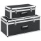 vidaXL Cutii de depozitare, 2 buc., negru, aluminiu 91851