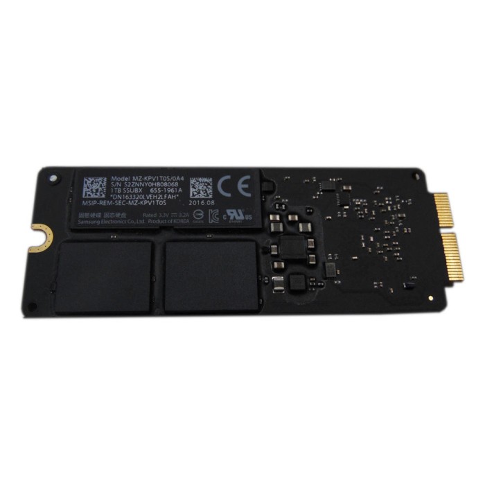 SSD original 1TB Samsung MZ-KPV1T0S/0A4 APPLE Macbook Pro 13&quot; 15&quot; Late 2013-2015 A1502 A1398 655-1961A