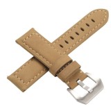 Curea piele naturala compatibila Fossil Q Crewmaster, Telescoape QR, 22mm, Kaki, Very Dream