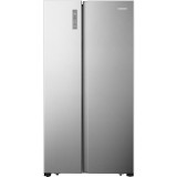 Side by side Heinner HSBS-HS519NFXE++, 519 l, Full No Frost, Clasa E, Display touch, Alarma usa deschisa, H 1786 cm, Inox