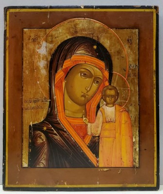 Maica Domnului, Kazanskaia, Scoala Rusa, Secol XIX foto