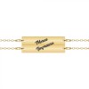 Forever - Set bratari din argint 925 placat cu aur galben 24K tablite personalizate pentru cuplu