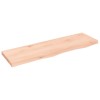 Polita de perete, 100x30x(2-4)cm, lemn masiv de stejar netratat, DKD Home Decor