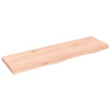 Polita de perete, 100x30x(2-4)cm, lemn masiv de stejar netratat, DKD Home Decor