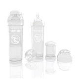 Biberon Twistshake Anti - Colici 330 ml Alb FitLine Training