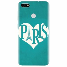 Husa silicon pentru Huawei Y6 Pro 2017, I Love Paris