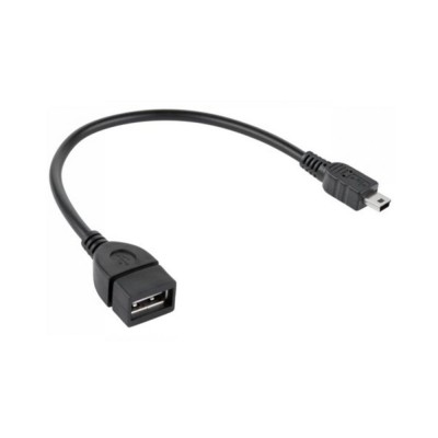 Cablu Adaptor miniUSB tata la USB 2.0 mama, Active, compatibil cu dispozitive cu port mini USB 5 pini si functie OTG, inclusiv casa de marcat Datecs foto