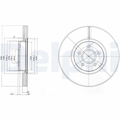 DELPHI BG4056C Disc frana foto