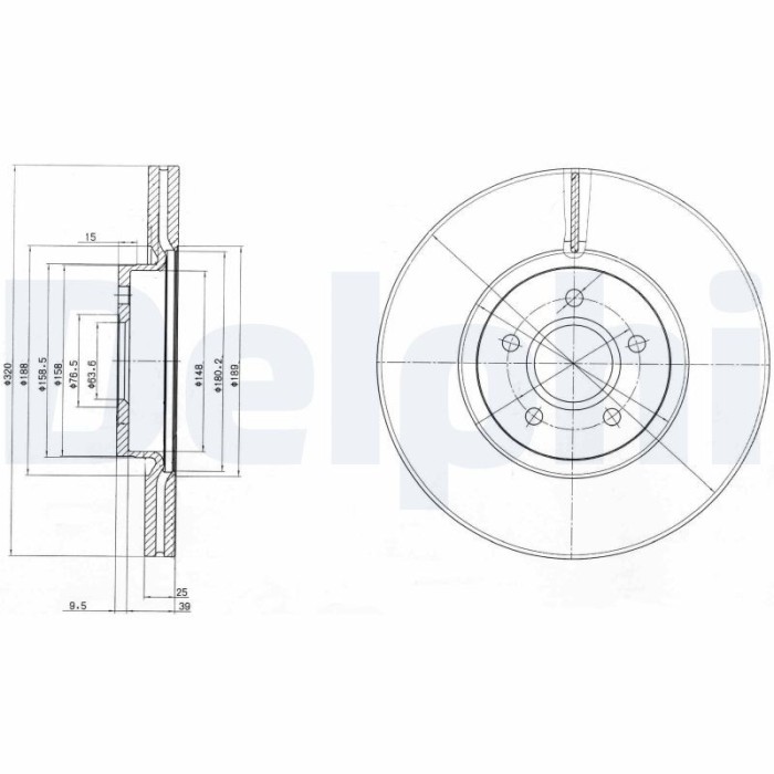 DELPHI BG4056C Disc frana