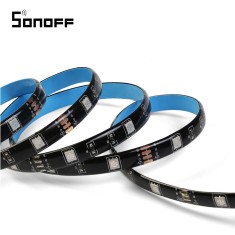 Banda inteligenta Wireless Light Strip LED RGB Sonoff L1, Lungime 2 m, Telecomanda inclusa, Control vocal, Control de pe telefonul mobil foto