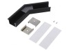 Conector aluminiu anodat negru 135&deg; VARIO30-07