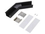 Conector aluminiu anodat negru 135&deg; VARIO30-07