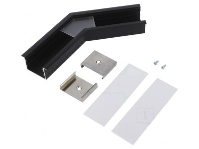 Conector aluminiu anodat negru 135&amp;deg; VARIO30-07 foto