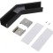 Conector aluminiu anodat negru 135&deg; VARIO30-07