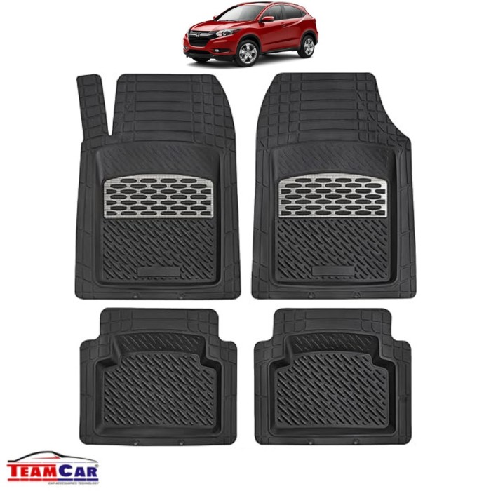 Covorașe Auto TeamCar&reg; Tip Tăviță Compatibile Honda HR-V 2 (2015&ndash;2021) - Silver