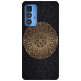 Husa compatibila cu Motorola Moto G22 model Gold Mandala, Silicon, TPU, Viceversa, Transparent, Carcasa