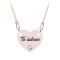 Claudia - Colier personalizat inimioara din argint 925 placat cu aur roz