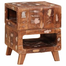 vidaXL Mese de capăt Multicolour 40 x 40 x 49 cm Lemn masiv reciclat