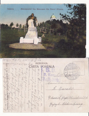 Craiova -Parcul Bibescu-Monumentul Maiorescu-cenzura militara foto