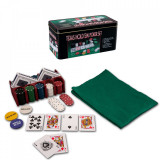 Cumpara ieftin Joc, Set Poker plastic + metal + textil, +14 ani, Oem